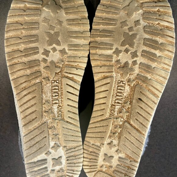 ~~Hey Dude Britt Navy Blue Gray Faux Fur Womens US10 Casual Cozy #121774900 - Picture 6 of 7